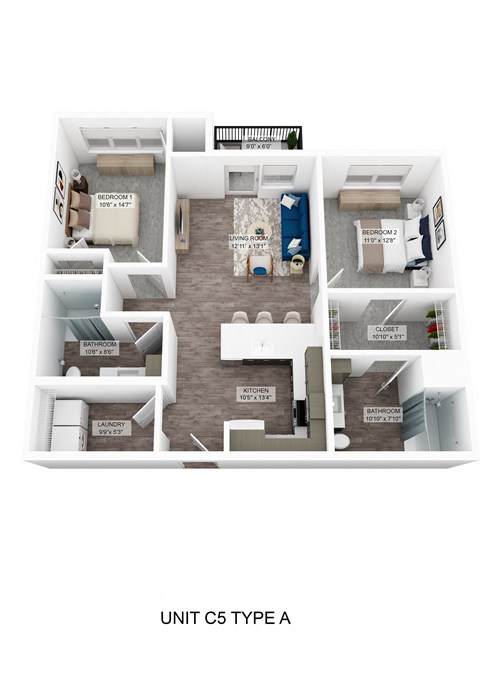 the unit cs floor plan  unit cs type a